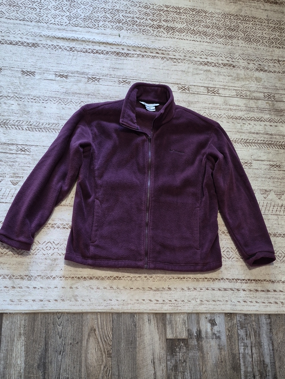 Women's Cozy Plum Full-Zip Turtleneck Fleece Sweater